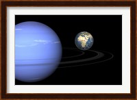 Artist' concept of Neptune and Earth Fine Art Print