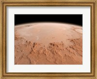 Illustration of the Argyre Impact Basin in the Southern Highlands of Mars Fine Art Print