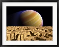 Artist's concept of Extrasolar Planet Tau Bootis b over a Hypothetical Moon Fine Art Print