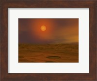 Artist's concept of Teide 1 from the Surface of a Hypothetical Mars-like Planet Fine Art Print