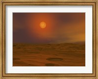 Artist's concept of Teide 1 from the Surface of a Hypothetical Mars-like Planet Fine Art Print