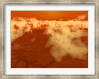 Artist's concept of Methane Clouds over Titan's South Pole Fine Art Print