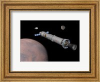 The Phobos Mission Rocket Prepares for Approach to the Martian Moon Fine Art Print