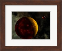 Artist's Concept of a Young, Turbulent Earth Fine Art Print