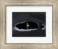 Artist's Concept of how Saturn might appear from within a Hypothetical Ice Cave on Lapetus Fine Art Print