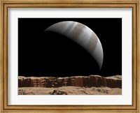 Artist's Concept of a View Towards Jupiter Across the Surface of Lo Fine Art Print