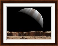 Artist's Concept of a View Towards Jupiter Across the Surface of Lo Fine Art Print