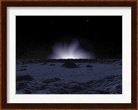A Ghostly Coronal Light Reveals Mercury's Rugged and Inhospitable Surface Fine Art Print