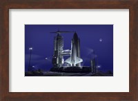 A Futuristic Space Shuttle Awaits Launch Fine Art Print