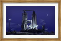 A Futuristic Space Shuttle Awaits Launch Fine Art Print