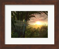 A Giant Meganeura with a 30-inch Wingspan Witnesses a Sunrise Fine Art Print