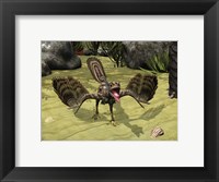 An Archaeopteryx Depicted near the Shore of the Tethys Sea Fine Art Print