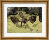An Archaeopteryx Depicted near the Shore of the Tethys Sea Fine Art Print