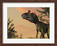 Artist's Concept of Cryolophosaurus Fine Art Print