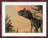 Artist's Concept of Cryolophosaurus Fine Art Print