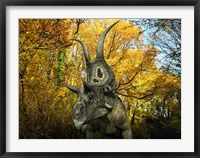 A Diabloceratops Wanders a Cretaceous Forest Fine Art Print