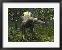 A Dilophosaurus Amidst Ginkgo Trees Fine Art Print