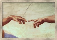 Hands of God and Adam, detail from The Creation of Adam, from the Sistine Ceiling, 1511 Fine Art Print