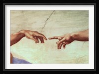 Hands of God and Adam, detail from The Creation of Adam, from the Sistine Ceiling, 1511 Fine Art Print