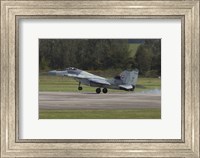 A Slovak Air Force MiG-29AS Fulcrum Landing on the Runway Fine Art Print