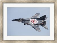 An MiG-29 Fulcrum of the Polish Air Force in Flight Fine Art Print