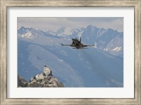 Swiss Air Force F-5E Tigers Above Sion Air Base, Sion, Switzerland Fine Art Print