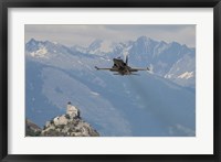 Swiss Air Force F-5E Tigers Above Sion Air Base, Sion, Switzerland Fine Art Print