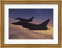 Two German Air Force Eurofighter Typhoon's at Sunset Fine Art Print