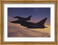 Two German Air Force Eurofighter Typhoon's at Sunset Fine Art Print