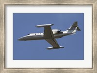 United States Air Forces Europe C-21A Learjet in Flight over Germany Fine Art Print