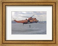 WS-61 Sea King helicopter of the German Navy, Kiel, Germany Fine Art Print