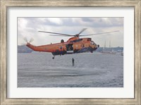 WS-61 Sea King helicopter of the German Navy, Kiel, Germany Fine Art Print