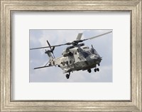 An Italian Navy EH101 Helicopter Prepares for Landing Fine Art Print