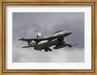Belgian F-16B taking off Fine Art Print