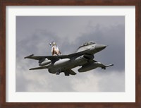 Belgian F-16B taking off Fine Art Print