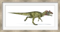 Cryolophosaurus Dinosaur on White Background Fine Art Print