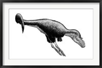 Black Ink Drawing of Gorgosaurus Libratus Framed Print