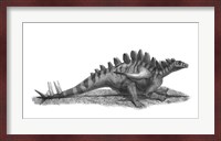 Pencil Drawing of Gigantspinosaurus Sichuanensis Fine Art Print