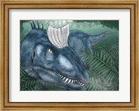 A Cryolophosaurus Walking through a Jurassic Forest Fine Art Print