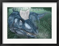 A Cryolophosaurus Walking through a Jurassic Forest Fine Art Print
