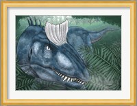 A Cryolophosaurus Walking through a Jurassic Forest Fine Art Print