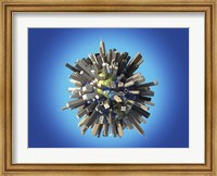 Planet Earth Covered by Huge Skyscrapers and Buildings Fine Art Print