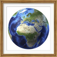 3D Rendering of Planet Earth, Centered on Africa and Europe Fine Art Print