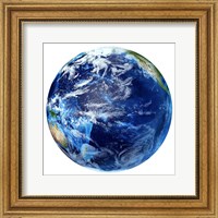 3D rendering of Planet Earth, Centered on the Pacific Ocean Fine Art Print