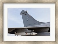 A MICA Missile Under the Wing of a French Air Force Rafale Aircraft Fine Art Print