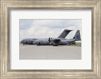 C-130J Super Hercules with a C-17 Globemaster Fine Art Print
