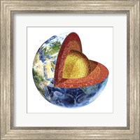 Cross Section of Planet Earth Showing the Outer Core Fine Art Print