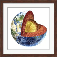 Cross Section of Planet Earth Showing the Outer Core Fine Art Print