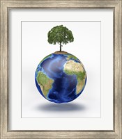 Planet Earth with a Tree Growing on Top Fine Art Print