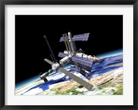 Space Station in Orbit Around Earth Fine Art Print